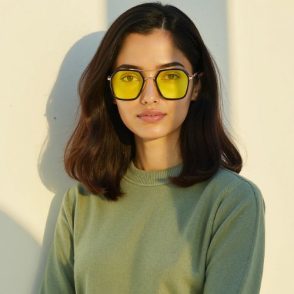 Vincent Chase Gold Yellow Full Rim Geometric