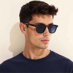 Black Blue Full Rim Round Vincent Chase