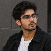 Rectangular Half-Rim Eyeglasses