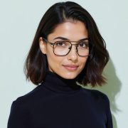 Black Full Rim Square Vincent Chase VC SLEEK STEEL VC