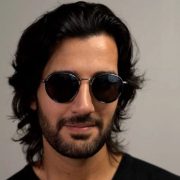 Black and Silver Polarized Round Sunglasses