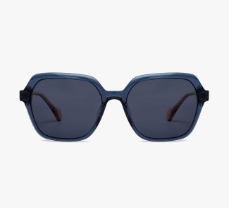 Blue Transparent Blue Full Rim Square Sunglasses